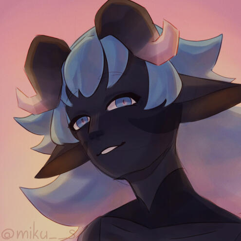 Half rendered with sketched lineart, gradient background